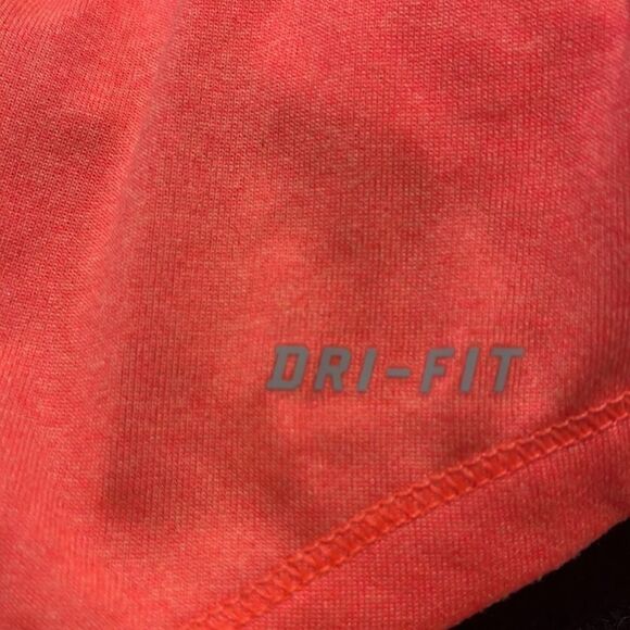 Nike Dri-Fit Long Sleeve Tangerine Orange Black Mesh Workout Shirt Sz S - Picture 8 of 8